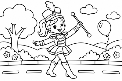 Desenho para colorir: Baliza no desfile