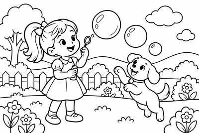 Desenho para colorir: Bolhas de sabão