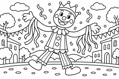Desenho para colorir: Bonecão de Olinda