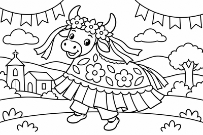Desenho para colorir: Bumba meu boi