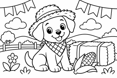 Desenho para colorir: Cachorrinho caipira