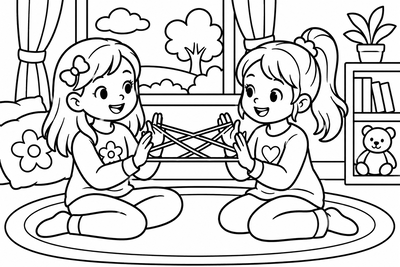 Desenho para colorir: Cama de gato