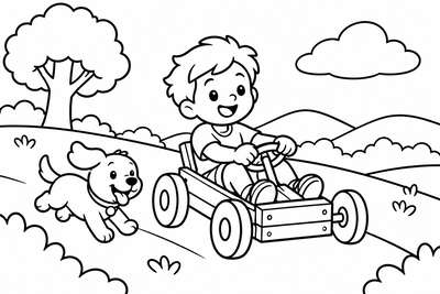 Desenho para colorir: Carrinho de rolimã