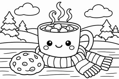 Desenho para colorir: Chocolate quente