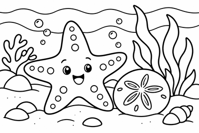 Desenho para colorir: Estrela-do-mar