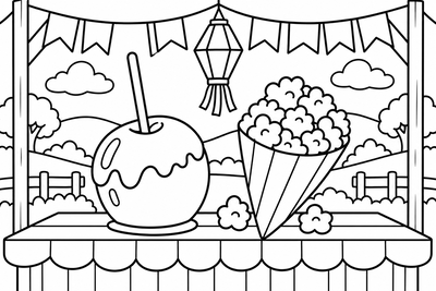 Desenho para colorir: Maçã do amor